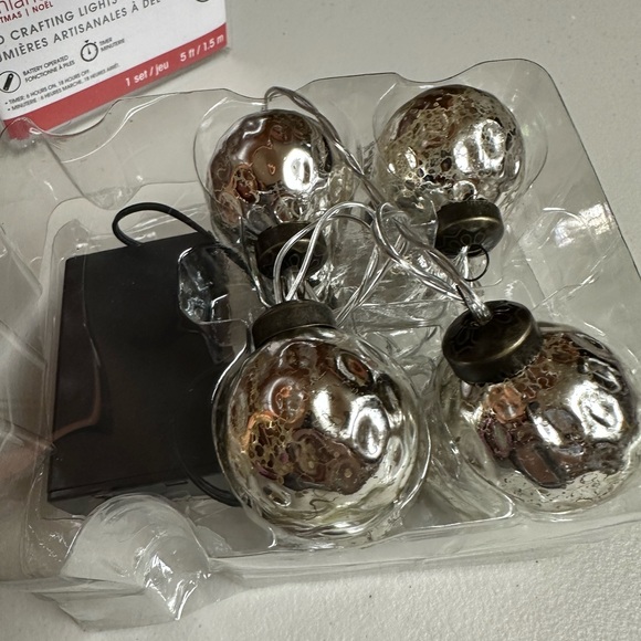 LED CRAFTING LIGHTS SILVER SPECKLED BALLS - Picture 9 of 13